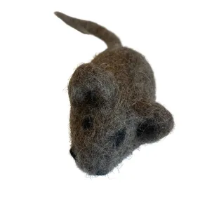 100% Wool - hand felt woolly mouse, Cat Toy by Ciao Gatto