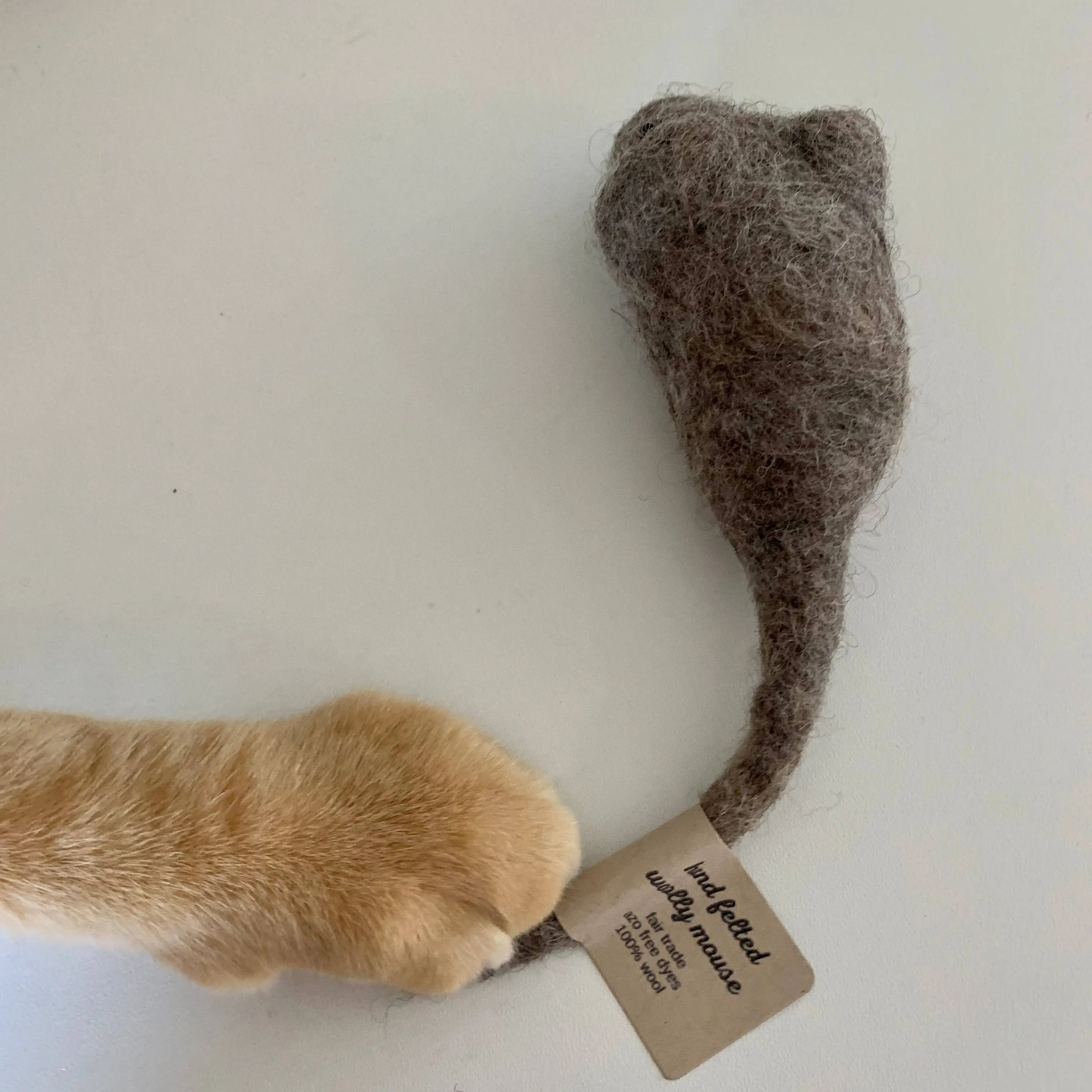 100% Wool - hand felt woolly mouse, Cat Toy by Ciao Gatto