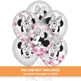 12" Minnie Mouse Latex Confetti Balloon Pack | 6 ct