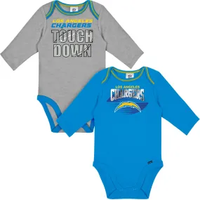 2-Pack Baby Boys Los Angeles Chargers Long Sleeve Bodysuits