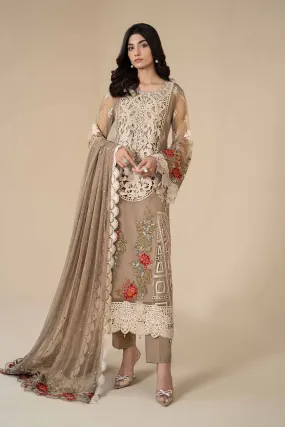 3 Piece Embroidered Organza Suit | ELS-24-01