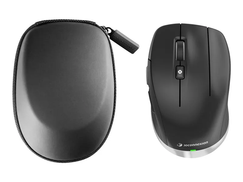 3Dconnexion Cadmouse Compact - Mouse - Ergonomic - Optical - 7 Buttons - Wireless, Wired - Usb, Bluetooth, 2.4 Ghz