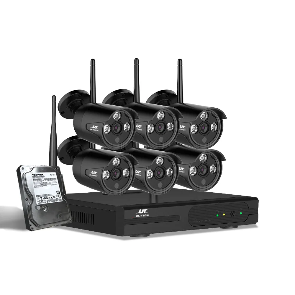 3MP HD Wireless CCTV System, 8CH NVR, 6 Cameras, UL-Tech