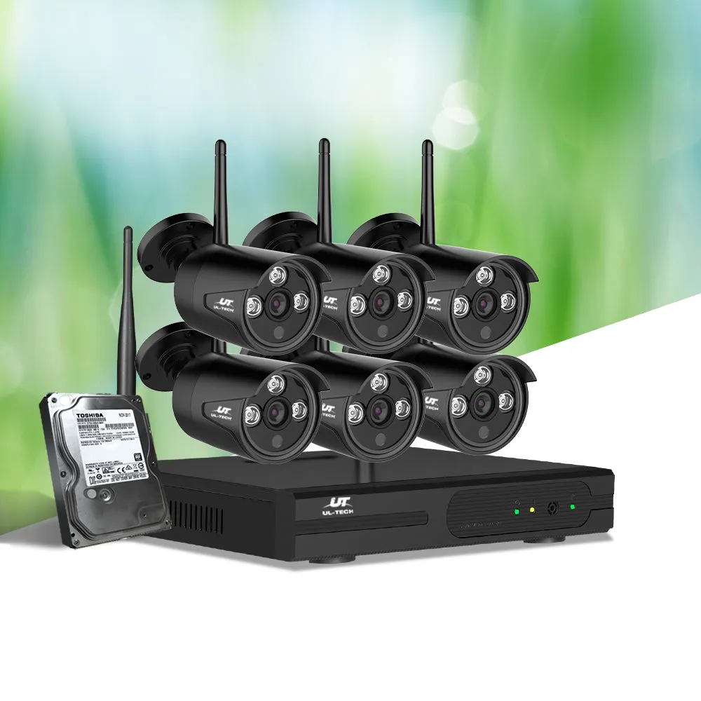 3MP HD Wireless CCTV System, 8CH NVR, 6 Cameras, UL-Tech