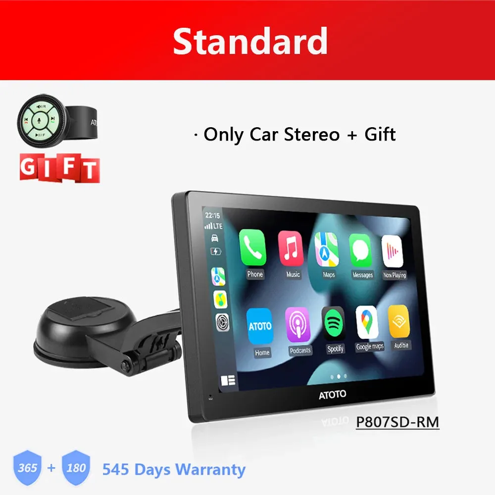 7" Portable Car Radio with Wireless CarPlay & Android Auto GPS