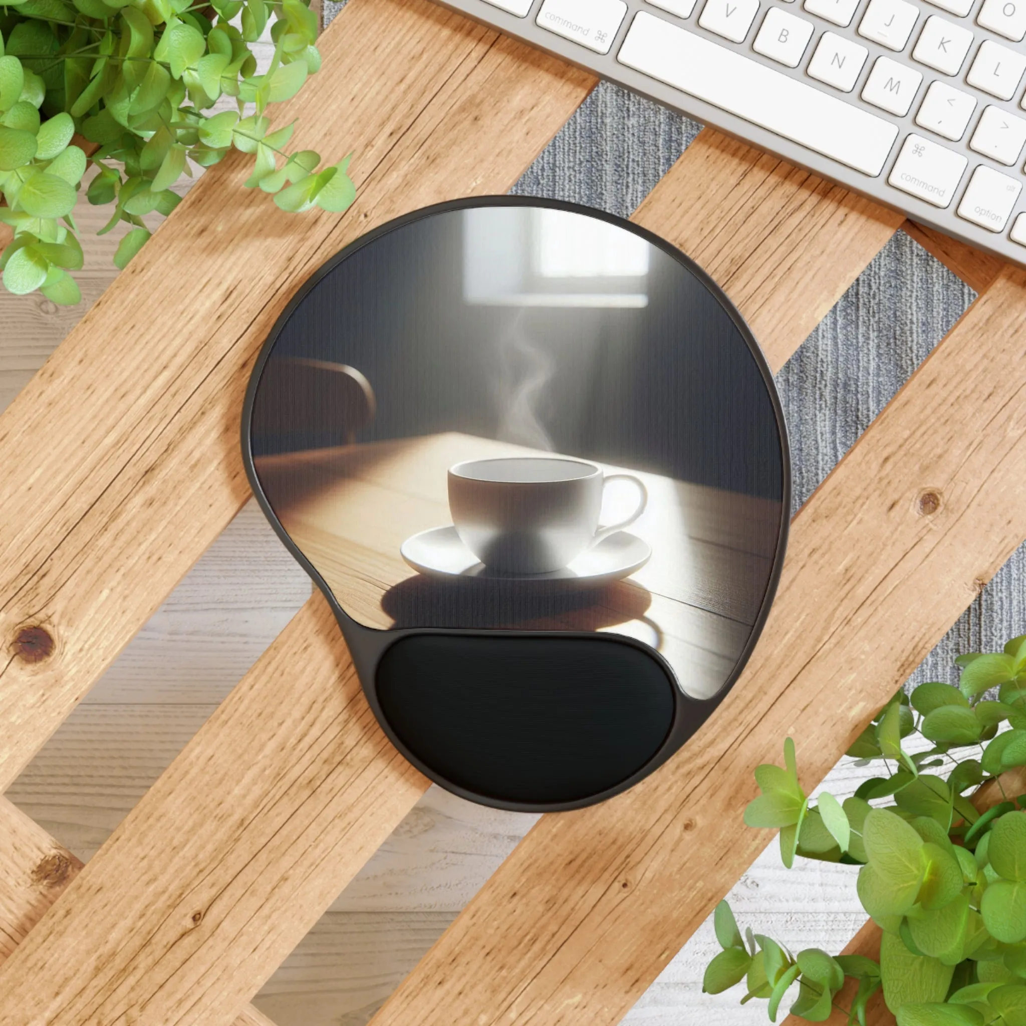 A cup of herbal tea Mouse Pad With Wrist Rest