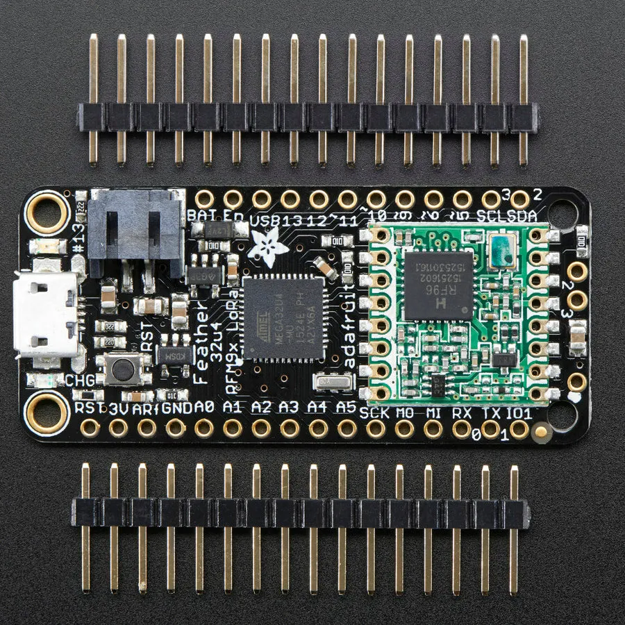 Adafruit Feather 32u4 RFM95 LoRa Radio- 868 or 915 MHz - RadioFruit