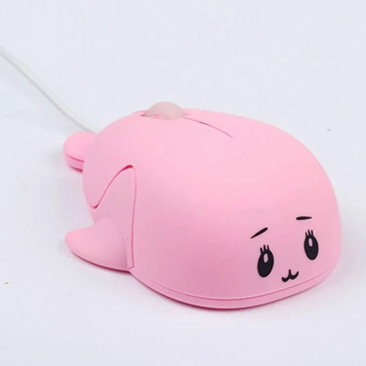 Adorable Cartoon Girl Wired Mouse for Home and Office Use