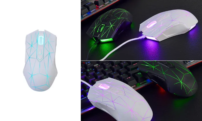 AJ52 7 RGB Backlit Modes Wired Professional E-sport Gaming Mouse