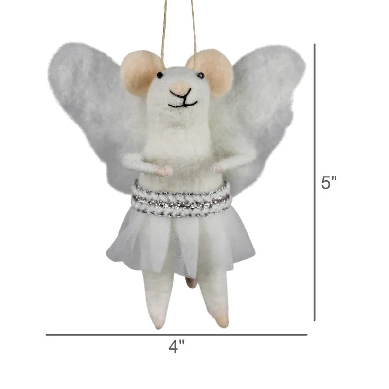 Angel Mouse Ornament, Felt