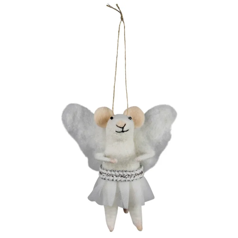 Angel Mouse Ornament, Felt