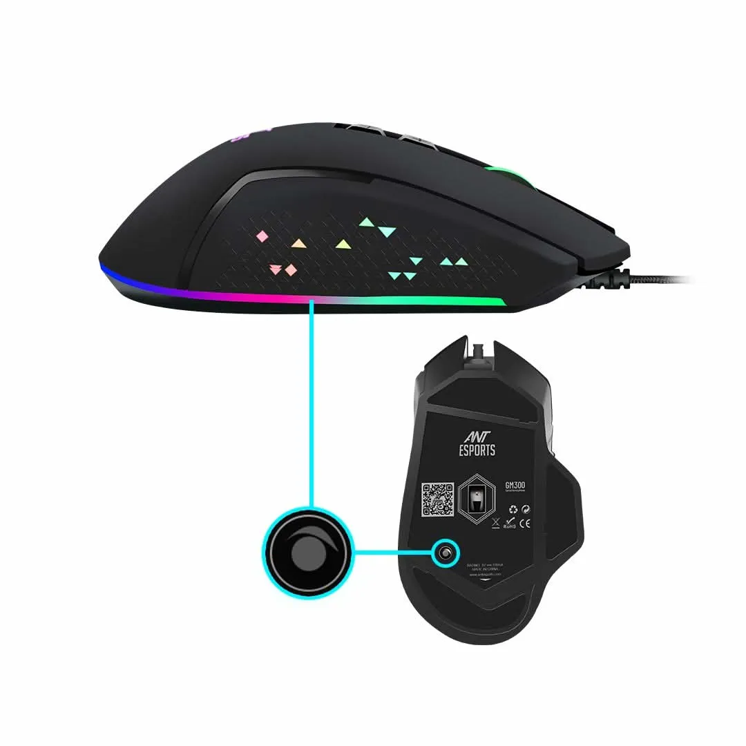 ANT ESPORTS GM300 BLACK GAMING MOUSE