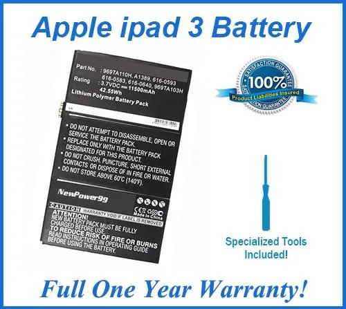 Apple iPad 3 Battery with Special Installation Tools