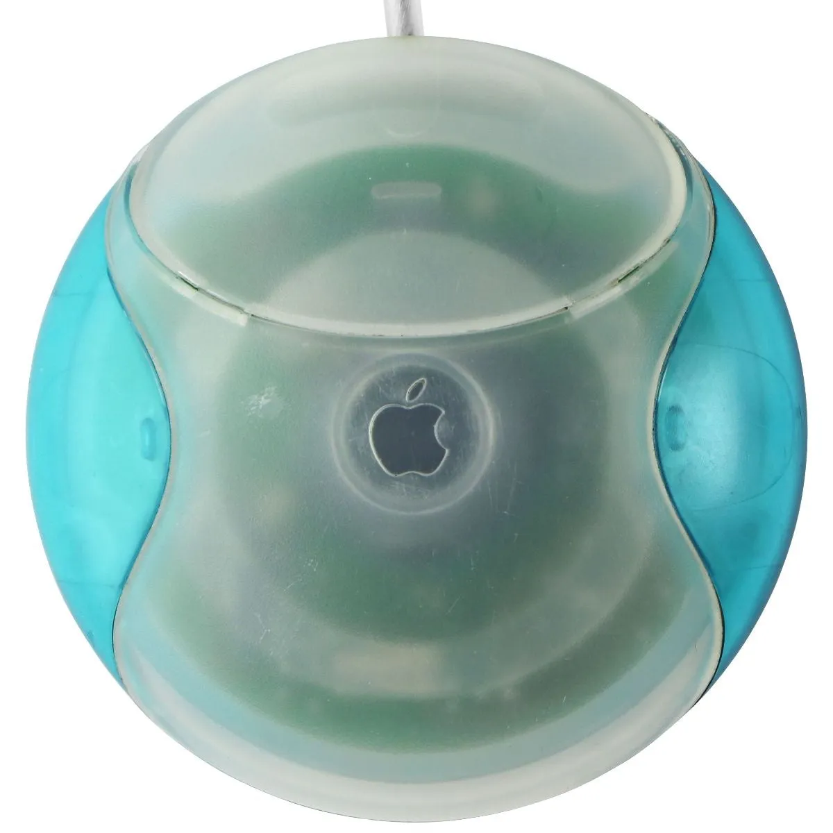 Apple Original M4848 Vintage Blue/Teal iMac Hockey Puck USB Wired Mouse