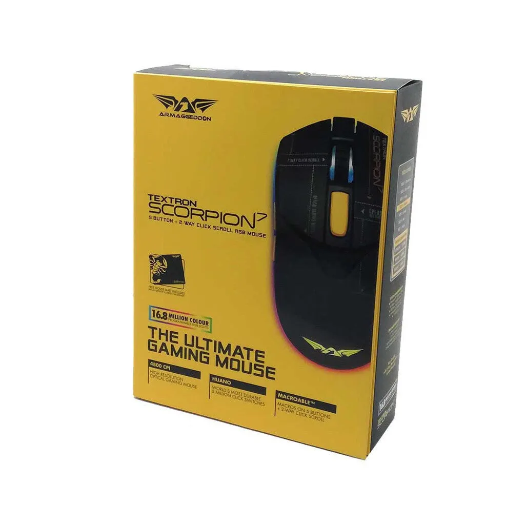 Armaggeddon Textron Scorpion 7 Wired USB RGB Optical Gaming Mouse