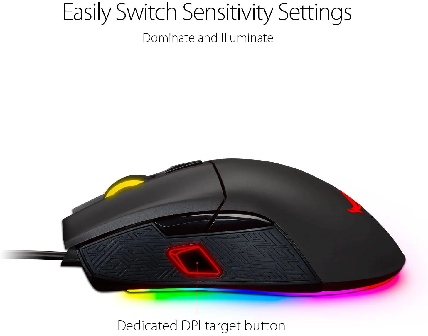 ASUS ROG Gladius II Ergonomic Optical Gaming Mouse Optimised for FPS with Aura Sync