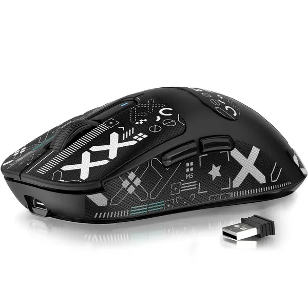 Attack Shark Wireless Gaming Mouse PAW3395 X3 Lightweight with Tri-Mode Black