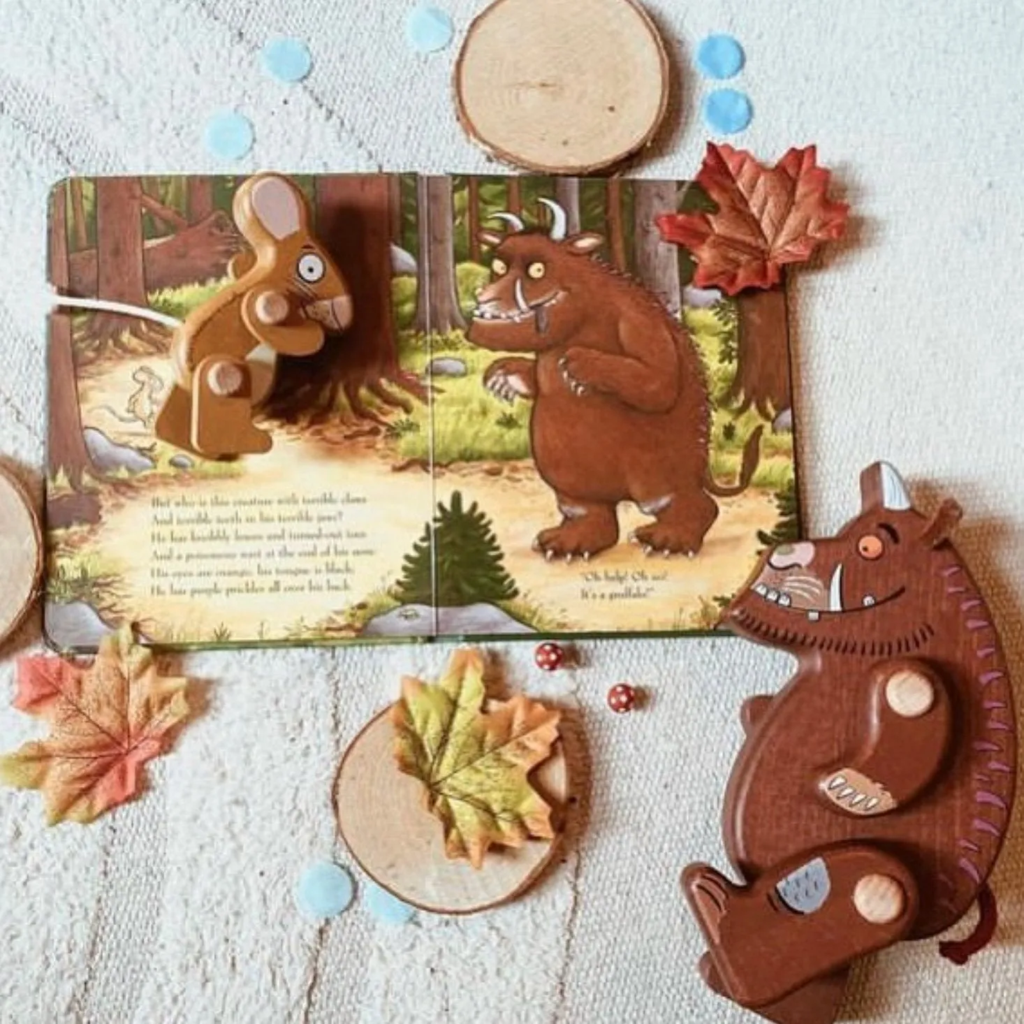 Bajo Gruffalo Story Sack with Bajo Gruffalo and Friends