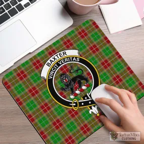 Baxter Modern Tartan Mouse Pad with Family Crest