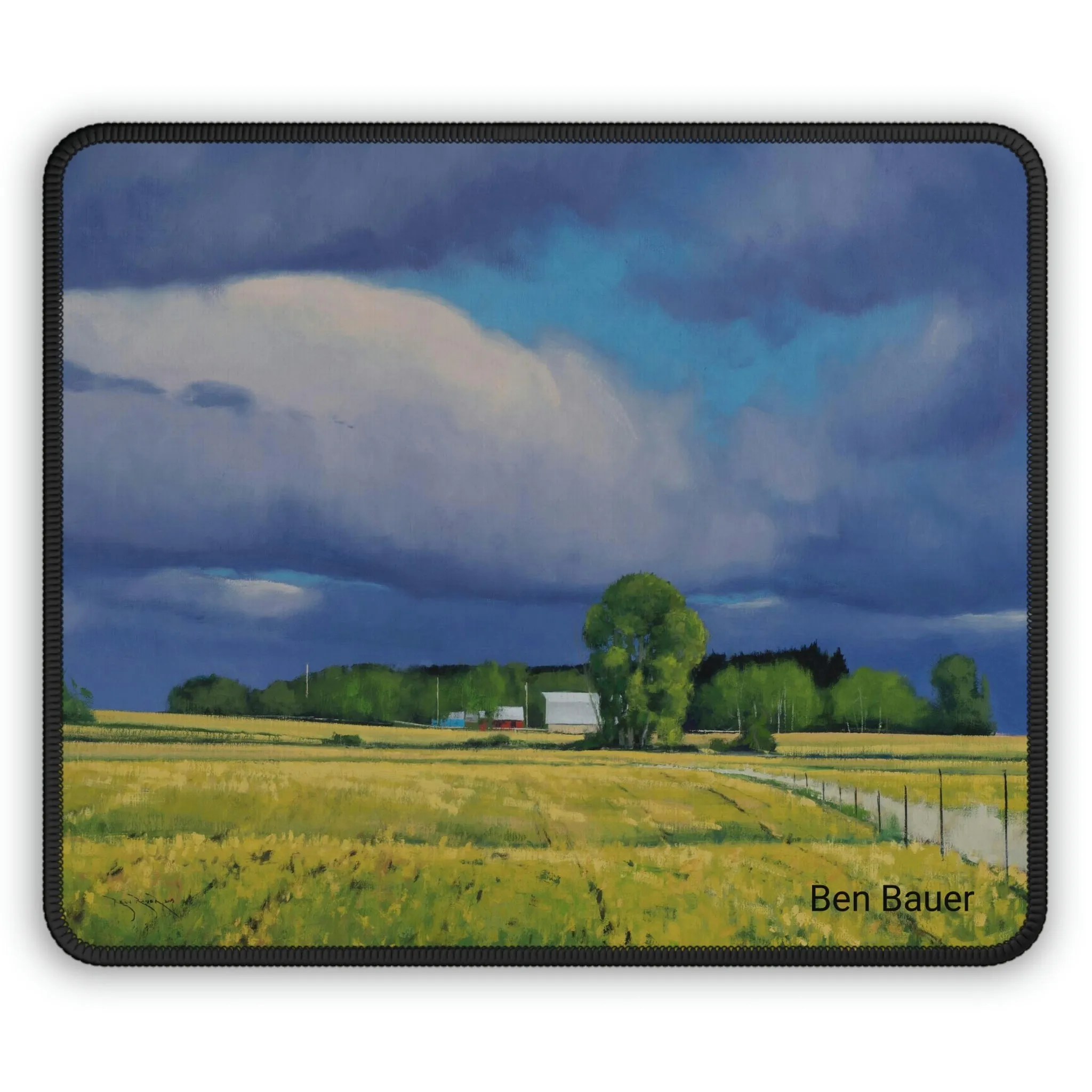 Ben Bauer: "September Fields, Lowry, MN" - Gaming Mouse Pad