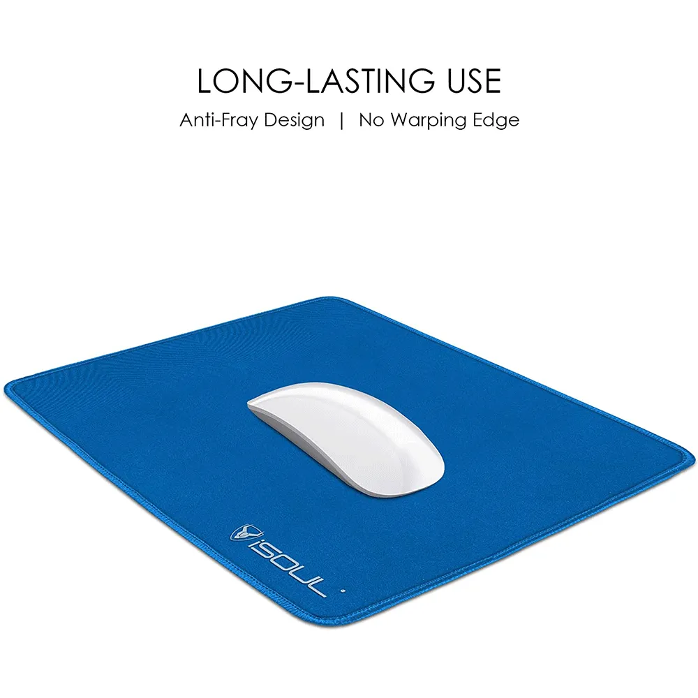 Blue Soft Neoprene Washable Mouse Pad for Office and Home Use