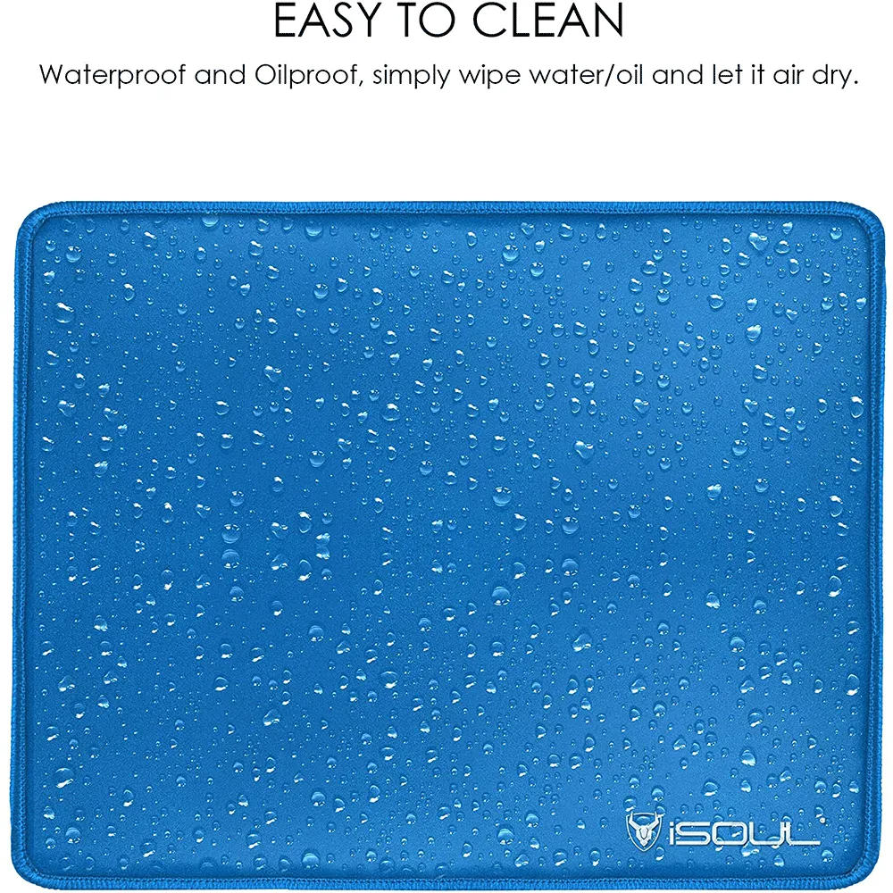 Blue Soft Neoprene Washable Mouse Pad for Office and Home Use