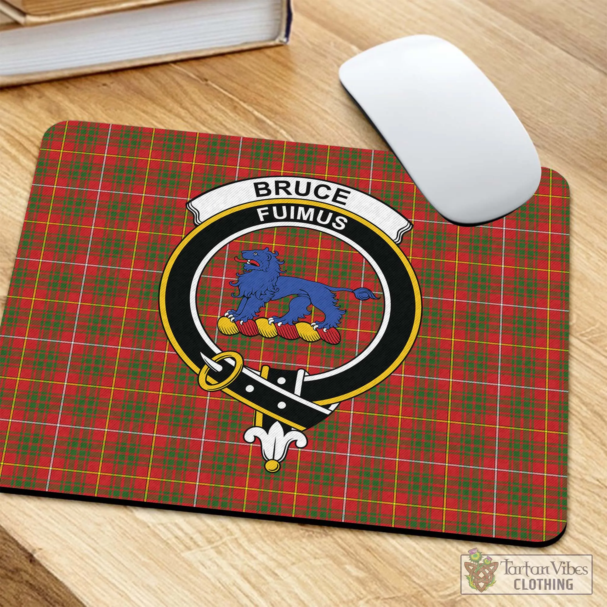 Bruce Modern Tartan Mouse Pad with Family Crest