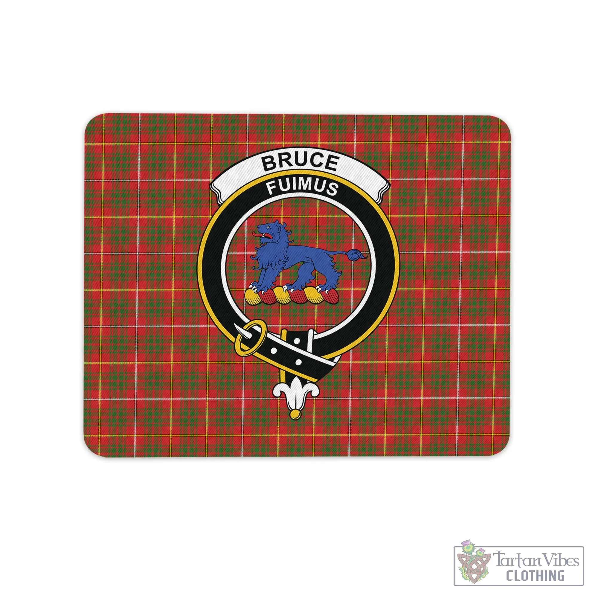 Bruce Modern Tartan Mouse Pad with Family Crest