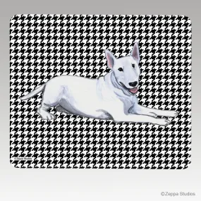 Bull Terrier Houndstooth Mouse Pad