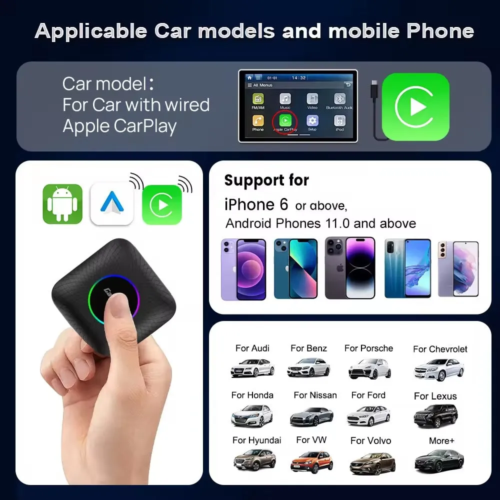 Carlinkit CarPlay Android 13 AI Smart Box AMBIENT 6225