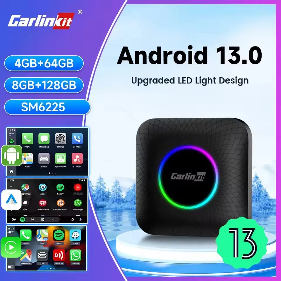 Carlinkit CarPlay Android 13 AI Smart Box AMBIENT 6225