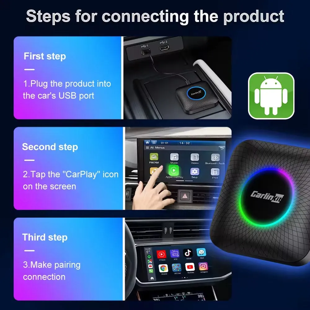 Carlinkit CarPlay Android 13 AI Smart Box AMBIENT 6225