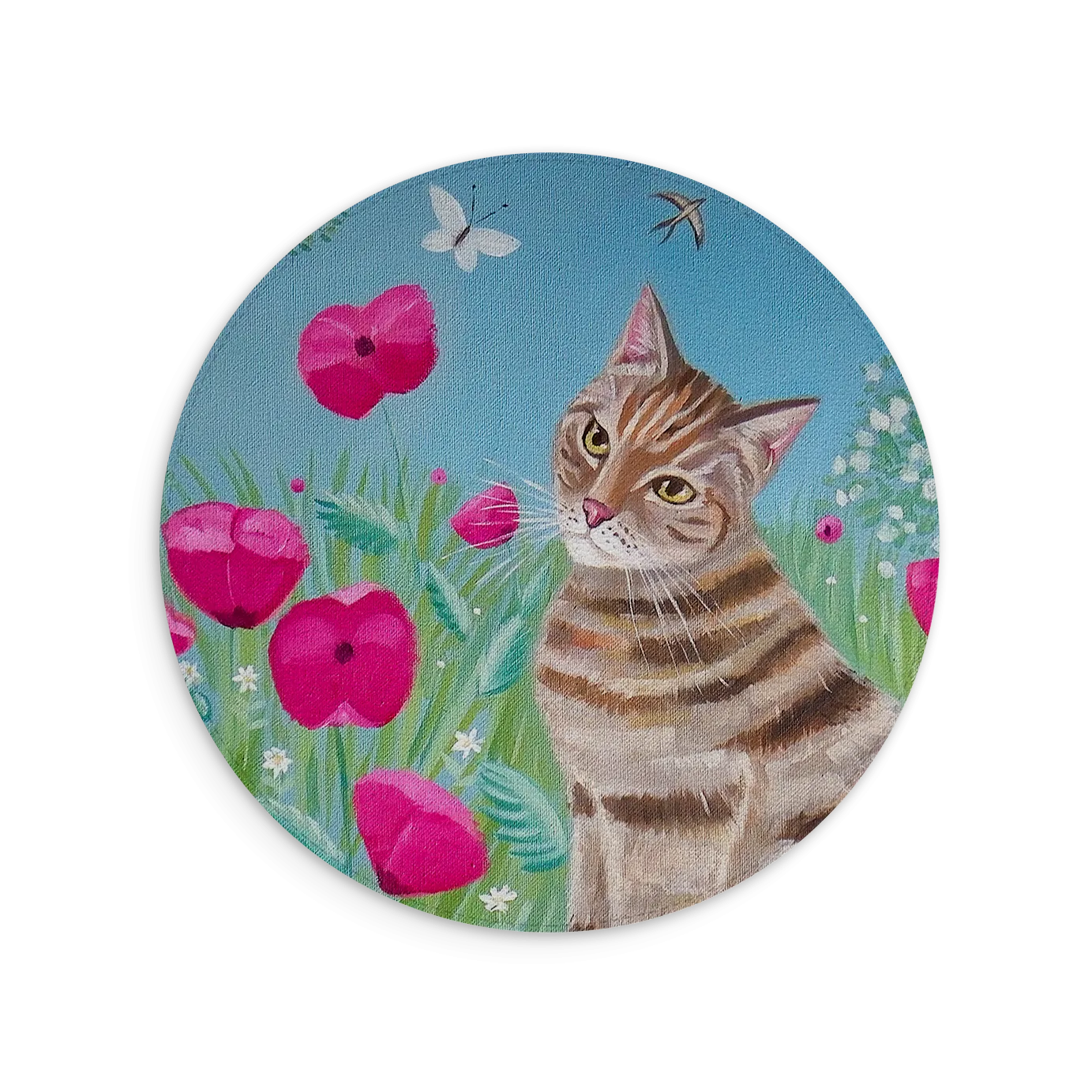 Cat Floral Mouse Mat By Mary Stubberfield