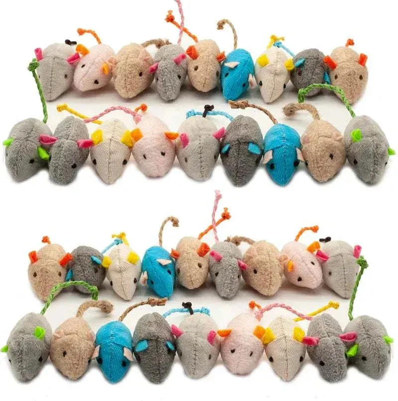 Catnip-Infused Rattle Mouse Toy Set