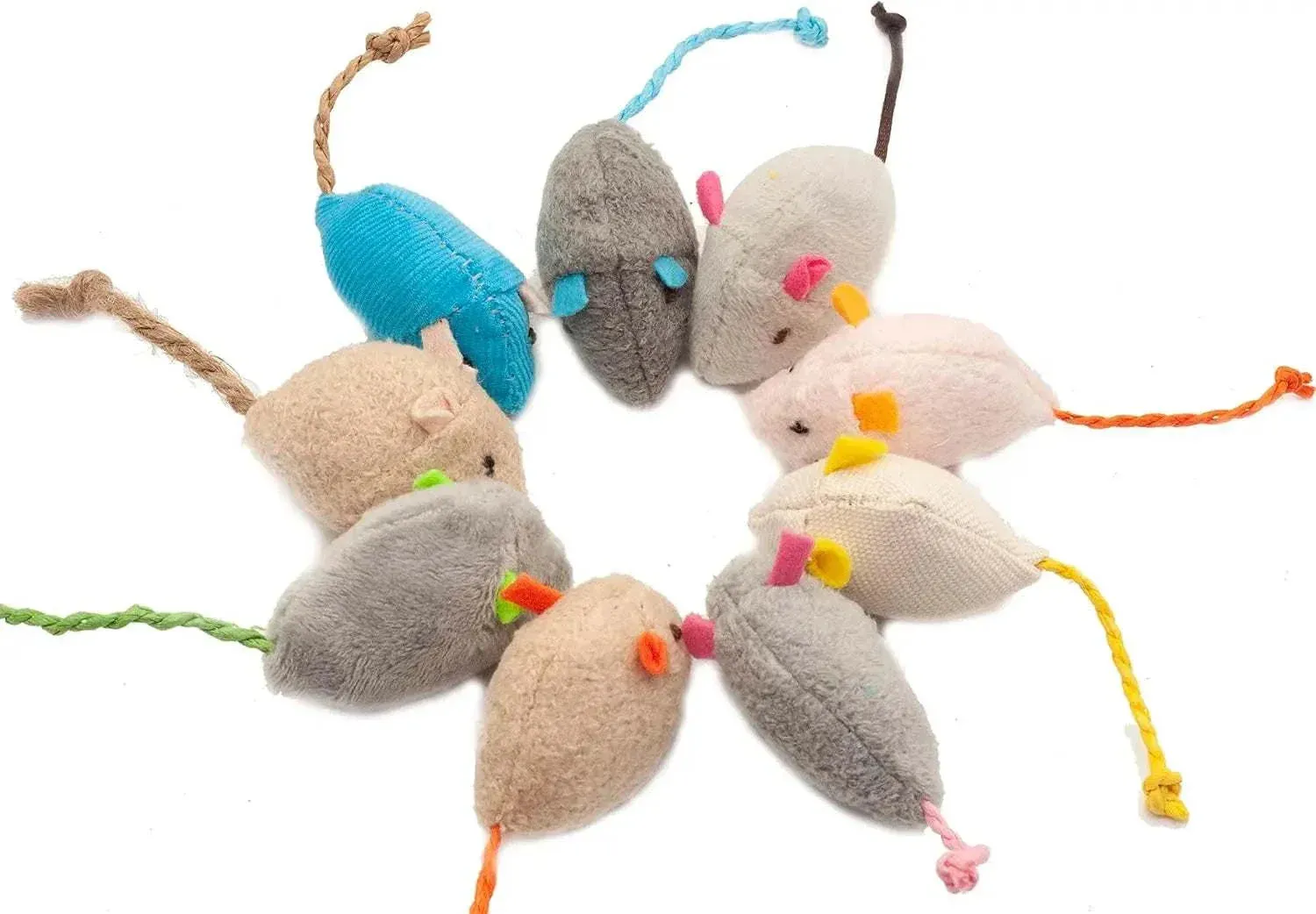 Catnip-Infused Rattle Mouse Toy Set