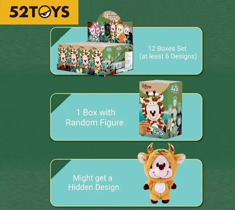 China Disney Collaboration - 52TOYS Random Secret Figure Box x Disney Animal Dress Up Plush Toy