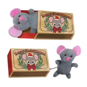 Christmas Mouse In A Match Box 12x8x4cm