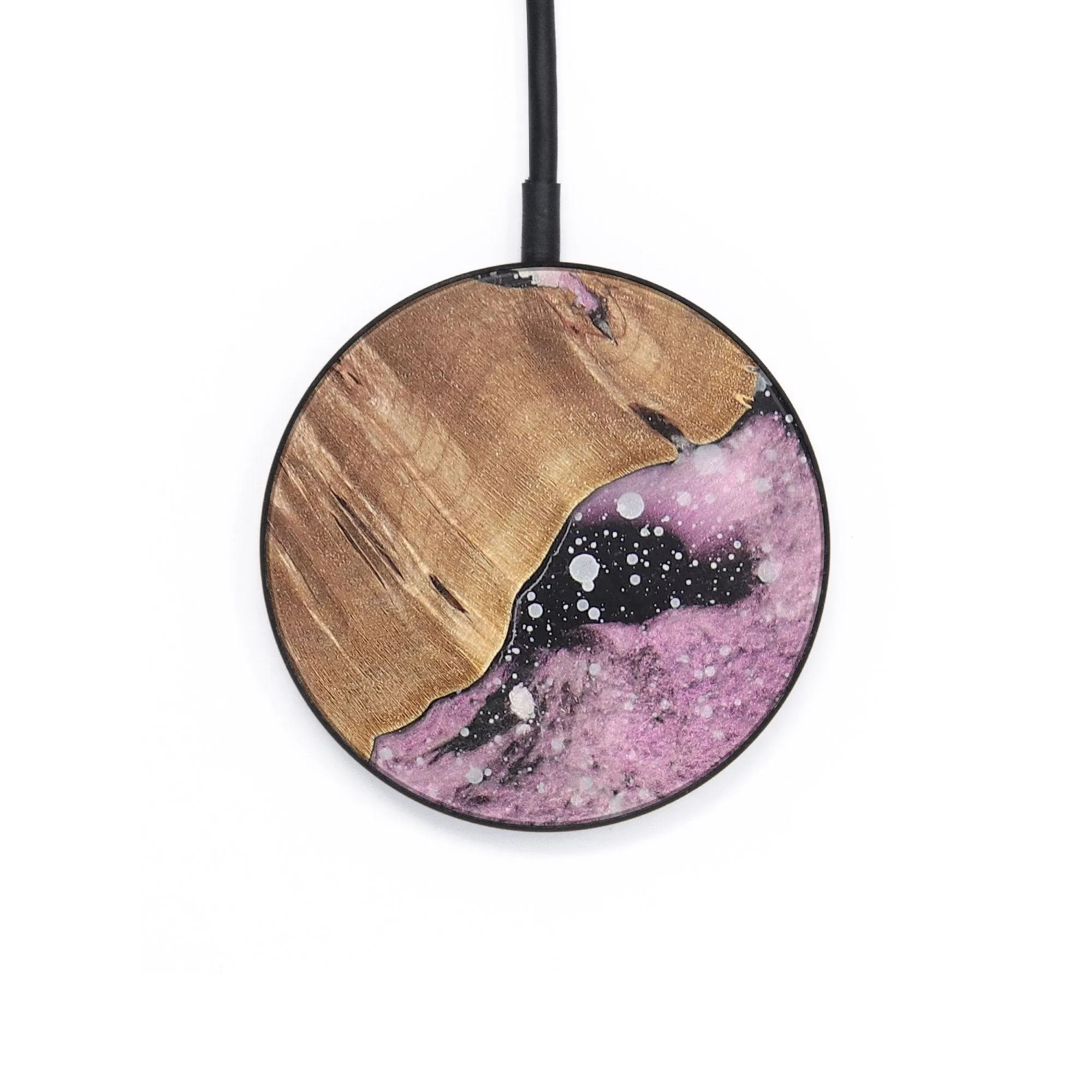 Circle Wood Resin Wireless Charger - Aitana (Cosmos, 694994)