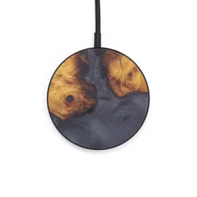 Circle Wood Resin Wireless Charger - Ambrose (Pure Black, 611812)