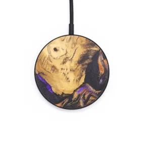 Circle Wood Resin Wireless Charger - Andy (Purple, 686135)