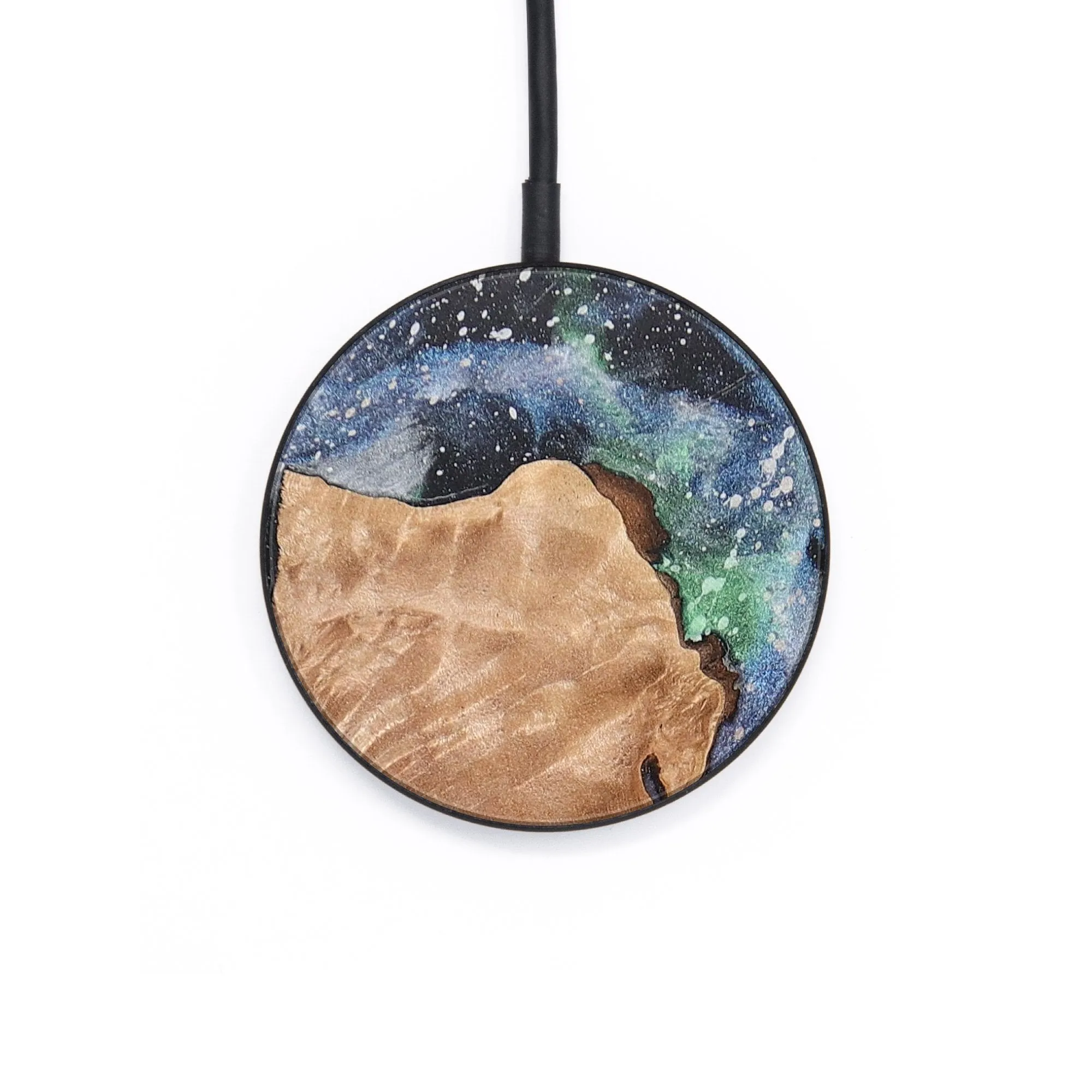 Circle Wood Resin Wireless Charger - Antonio (Cosmos, 709048)