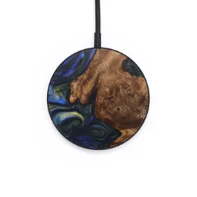 Circle Wood Resin Wireless Charger - Blakely (Blue, 711539)