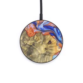 Circle Wood Resin Wireless Charger - Caitlynn (Blue, 624217)