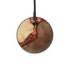 Circle Wood Resin Wireless Charger - Caroline (Red, 651828)