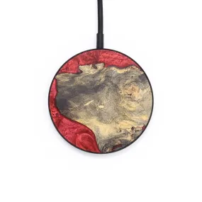 Circle Wood Resin Wireless Charger - Chelsie (Red, 671748)