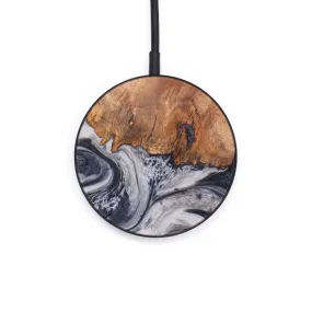 Circle Wood Resin Wireless Charger - Claudia (Black & White, 632851)