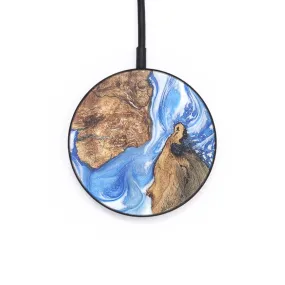 Circle Wood Resin Wireless Charger - Daisy (Blue, 682441)