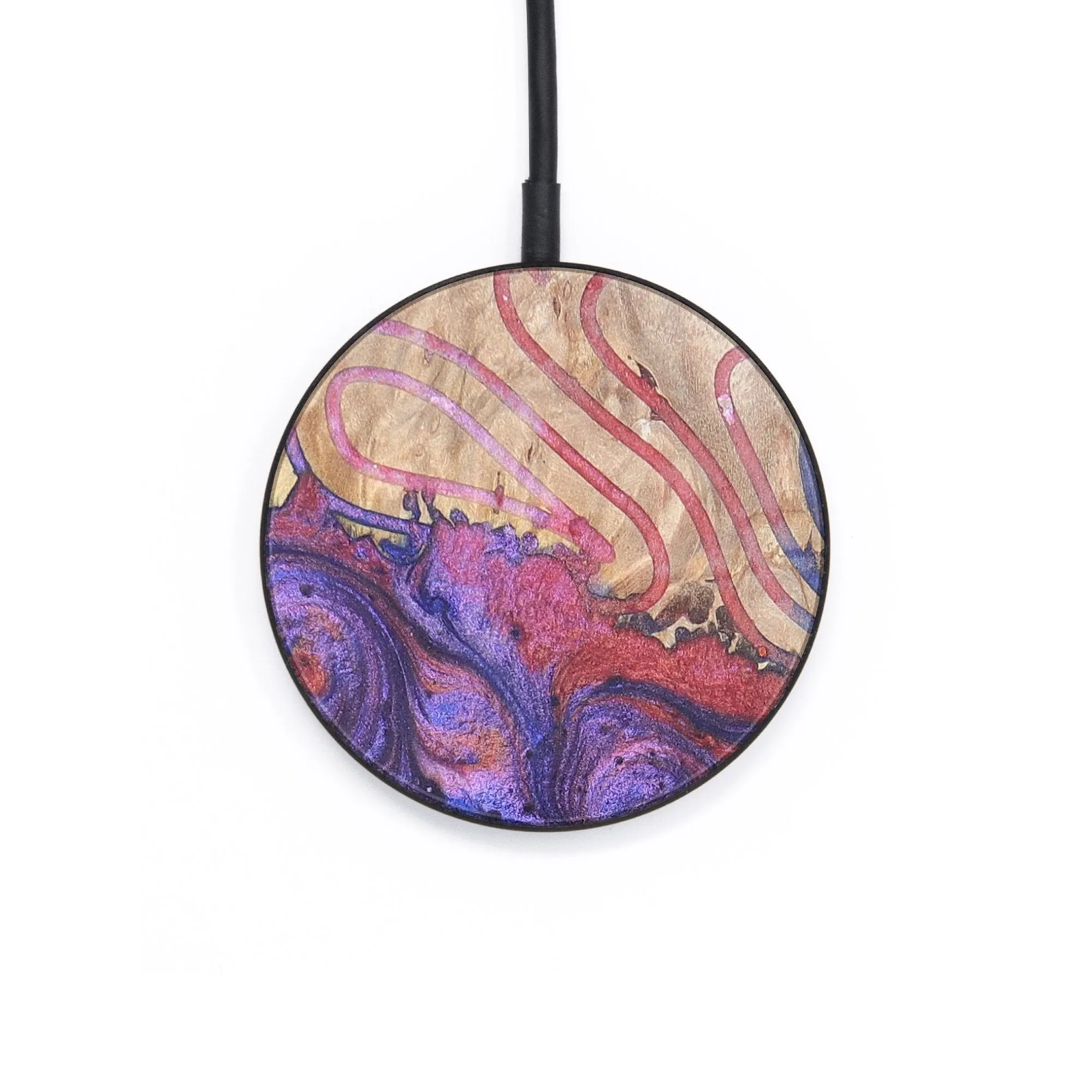 Circle Wood Resin Wireless Charger - Dorothea (Pattern, 701918)