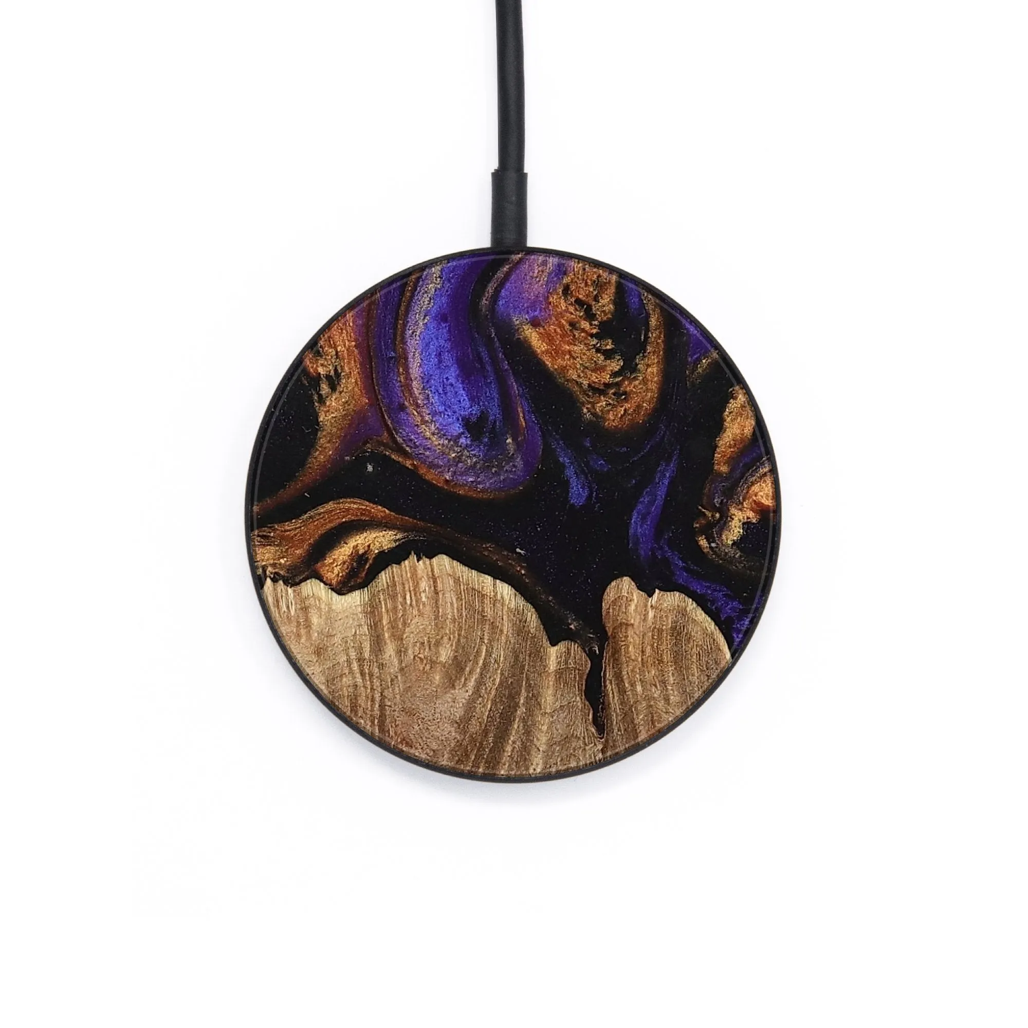 Circle Wood Wireless Charger - Woon (Purple, 737633)