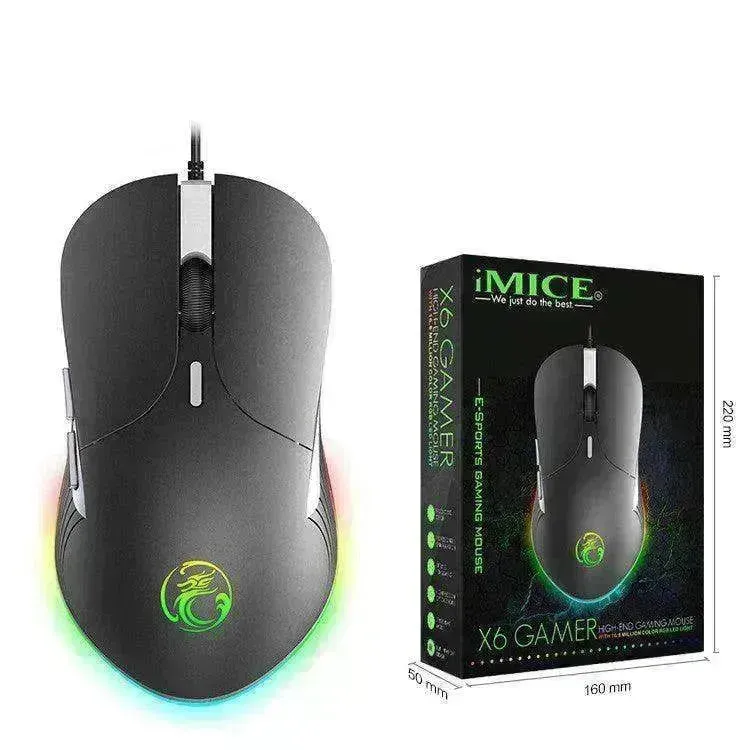 Colorful RGB Breathing Light Gaming Silent Gaming Mouse